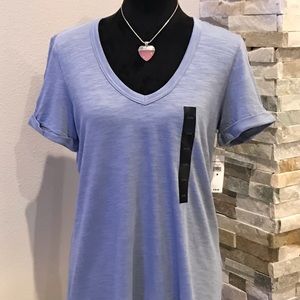 Banana Republic Malibu Roll Sleeve V-neck Med